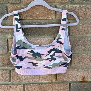 PINK Victoria's Secret Light Pink Ultimate Camo Bra Size Large